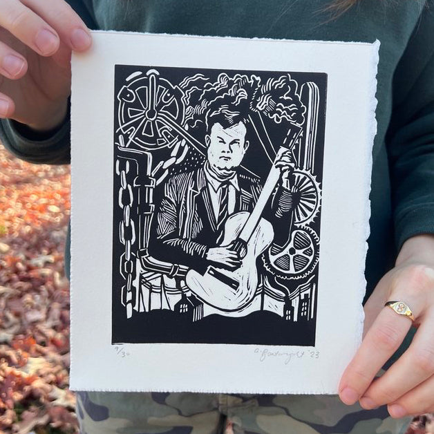 Riley Puckett Lino Print (limited run of 30)